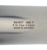 Brännare med kraftfull och vindstabil låga för arbeten som kräver mycket värme. För anslutning till Sievert Pro halsrör. Arbetstryck 2-4 bar, förbrukning 5300 g/h vid 2 bar, 8250 g/h vid 4 bar.