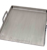 Gourmetstål stekbord med handtag 34 x 39 cm
